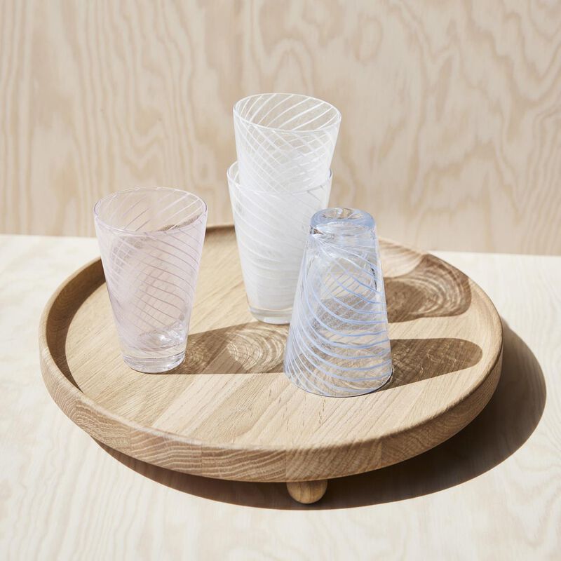 OYOY Yuka Swirl Glass Pack Of 2 Rose image number 1