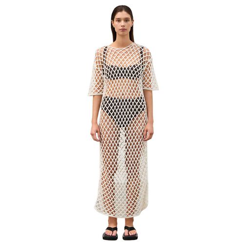 Zulu & Zephyr White Lattice Knit Dress