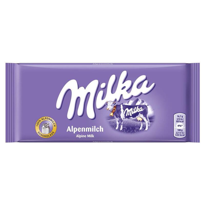 Milka Alpine Milk Chocolate 100g image number 0