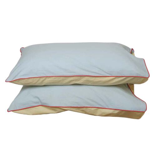 Home Lab 100% Stonewashed Cotton Reversible Pillowcase Pair