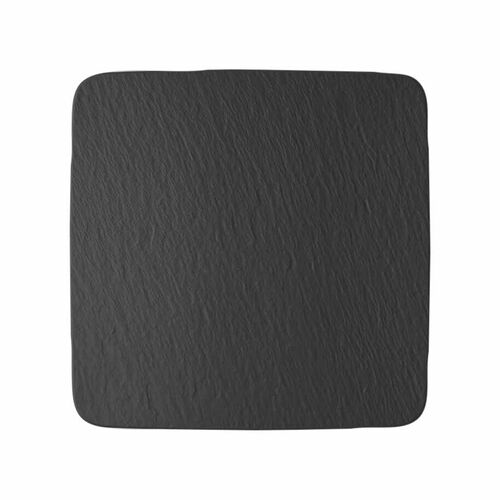 Villeroy & Boch Manufacture Rock Black Square Serving Plate/Gourmet Plate