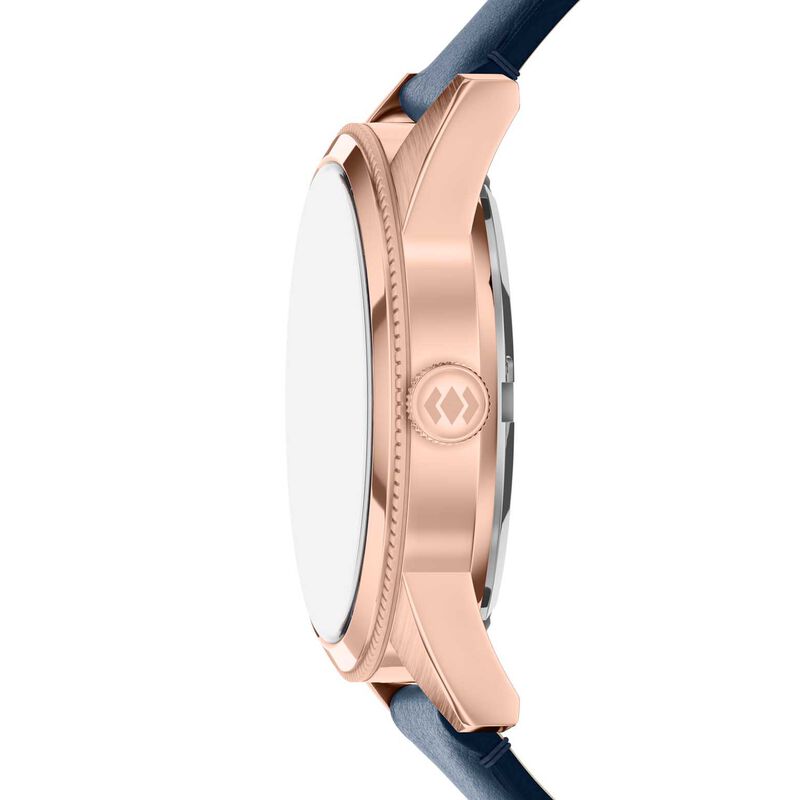 Fossil Pearson 42mm Multifunction Navy Leather Watch image number 2