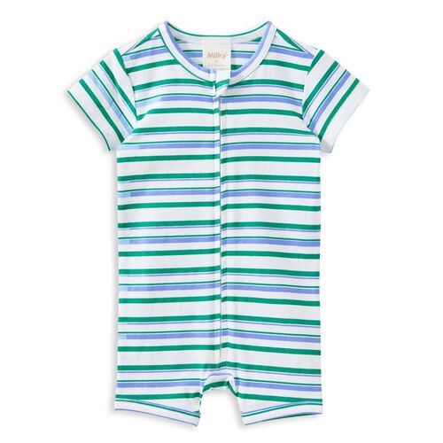 Milky Stripe Zip Romper 00-1Y