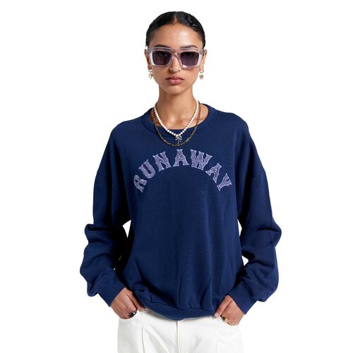 Karen Walker Runaway College Organic Cotton Crewneck Sweatshirt