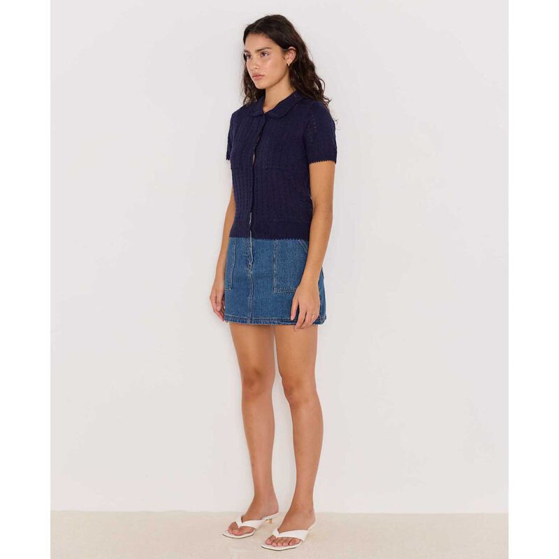 MINKPINK Lila Pointelle Knit Tee image number 2