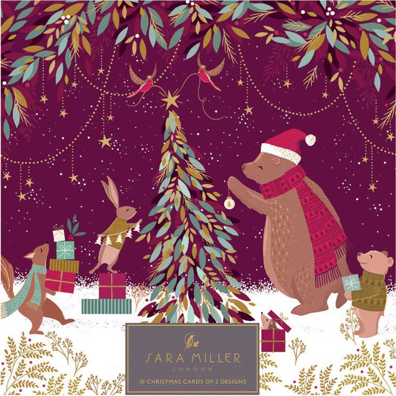 Image Gallery Woodland SM Christmas Card Lux Wallet of 10 image number 0