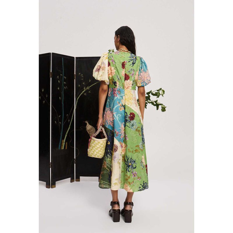 ALÉMAIS Avery Spliced Midi Dress image number 1