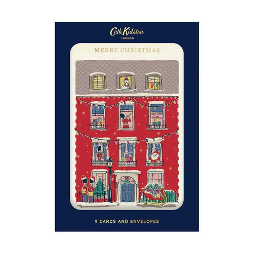 Cath Kidston Merry Christmas House Pack of 9 Cards