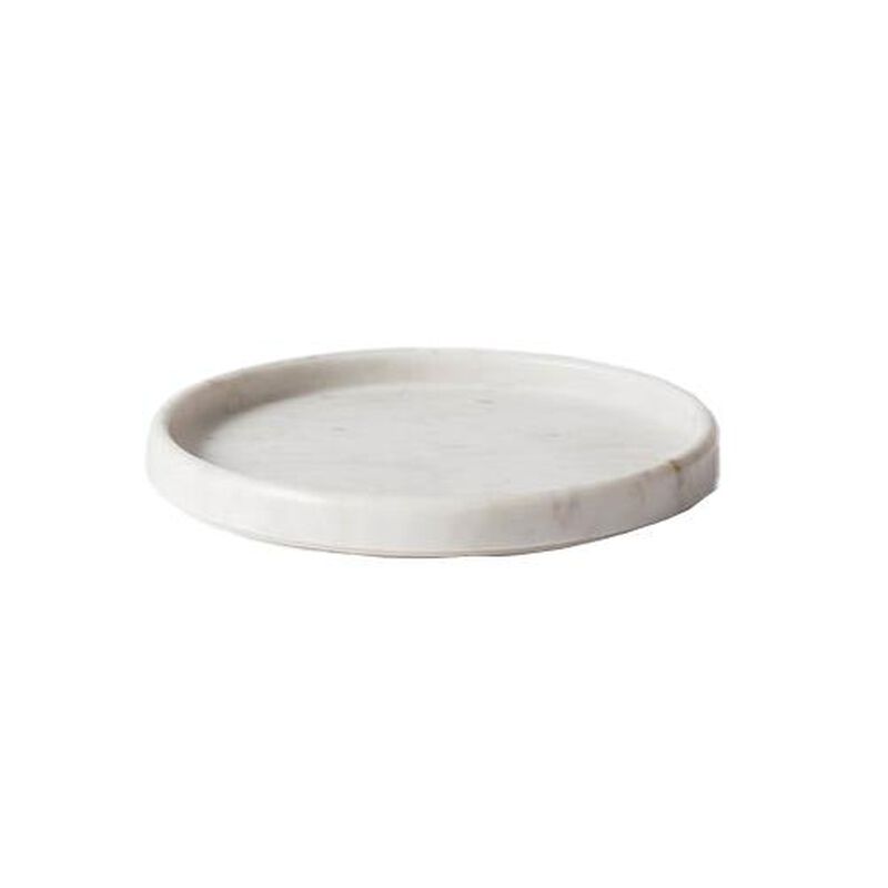 Città Marble Round Tray White L 27.5cmdiax3cmh image number 0