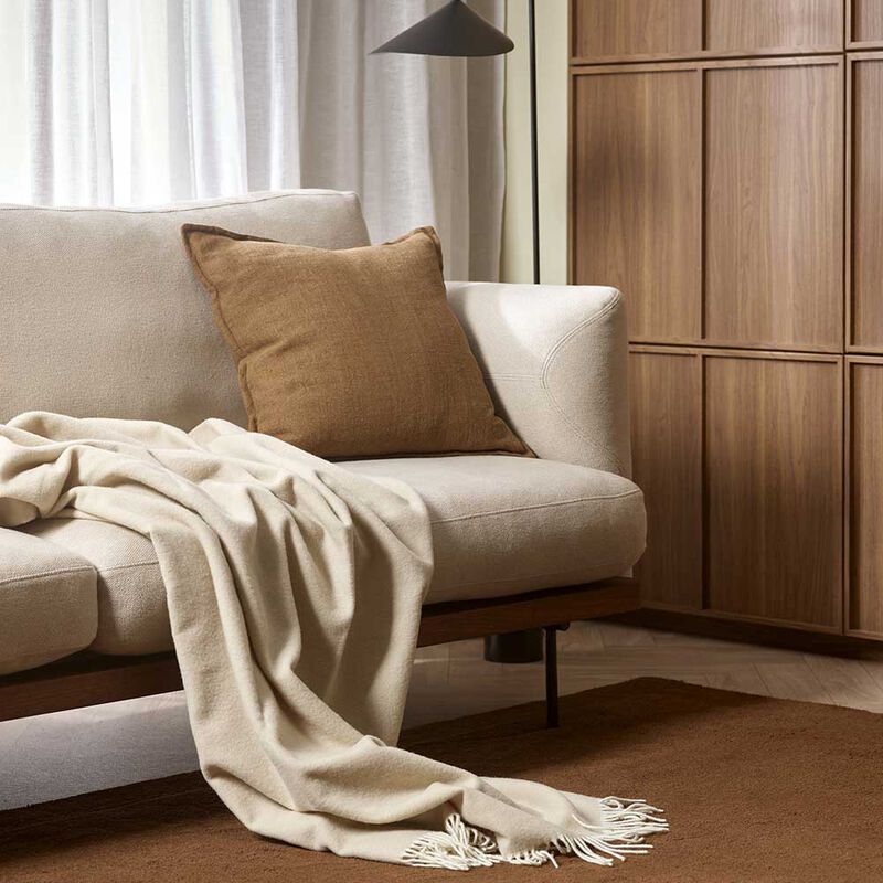 Baya Mosman 100% Merino Wool Throw 140x200cm - Oyster image number 1