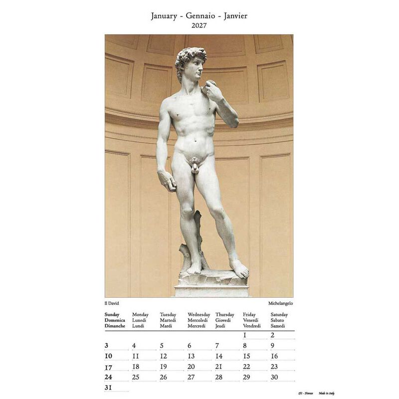 Istituto Fotocromo Capolavori Di Firenze Italiano Medium Art Calendar 2027 image number 1