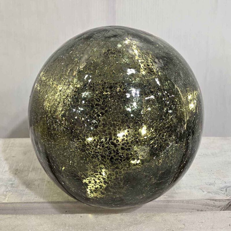 Stellar Haus Green 15cm Crackle Orb image number 1
