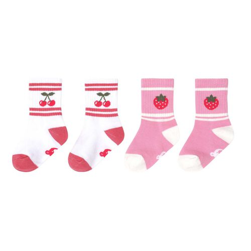 Huxbaby 2Pk Girls Sport Sock 3-5Y