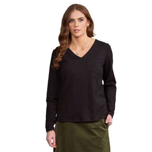 Vassalli V Neck Long Sleeve Top
