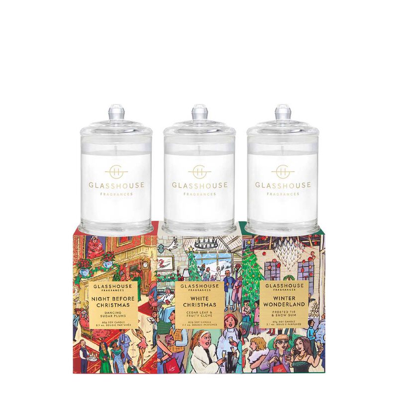 Glasshouse Fragrances Christmas Candle Trio image number 0