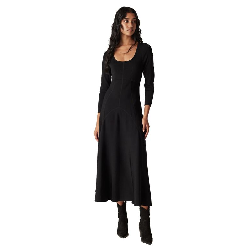 Cable Winter Crepe Bodice Dress image number 0