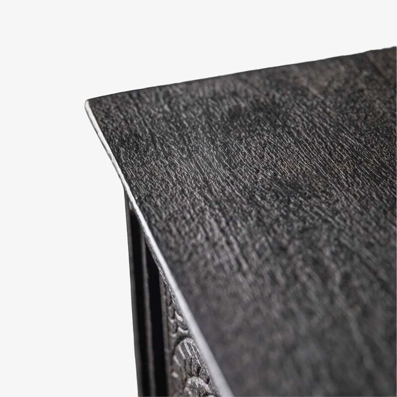 French Country Theron Carved Wooden Console Black image number 2