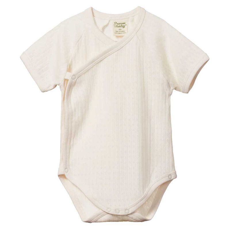 Nature Baby Pointelle Short Sleeve Kimono Bodysuit image number 0