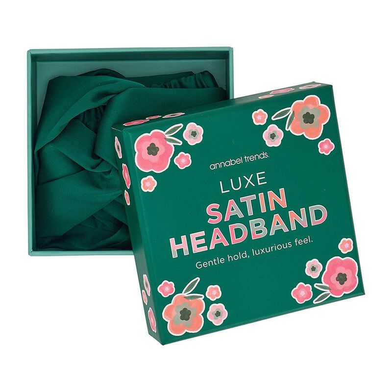 Annabel Trends Luxe Satin Headband - Emerald image number 1