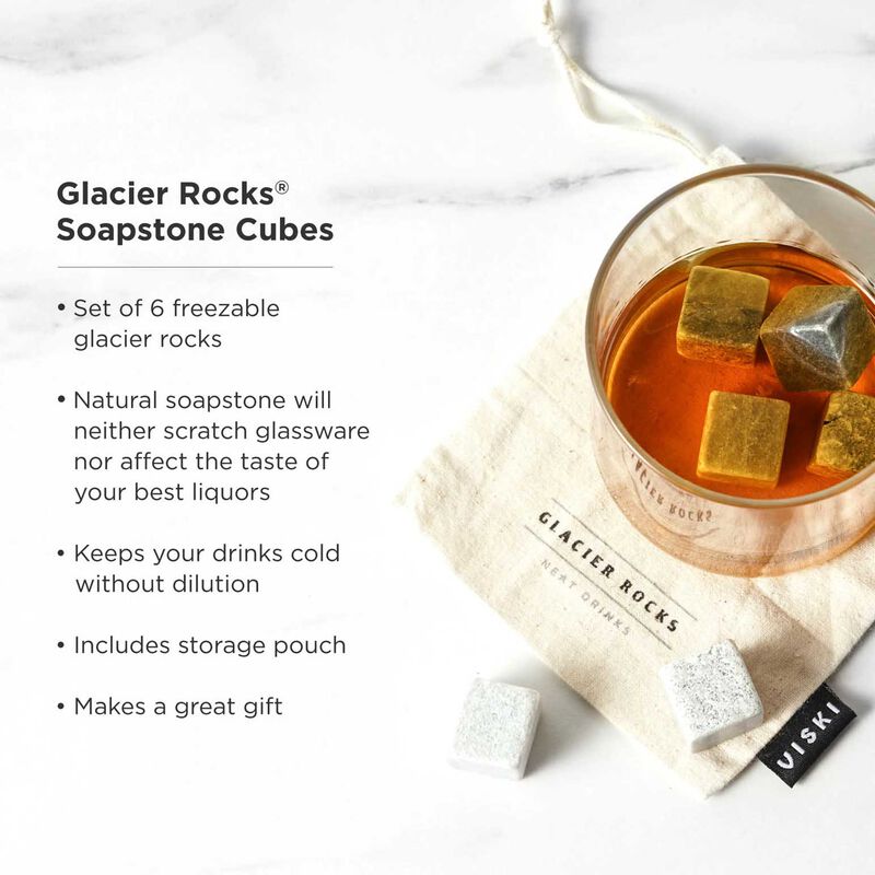 Viski Glacier Rocks Soapstone Cube, Set of 6 image number 2