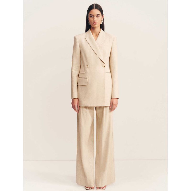 Shona Joy Newman Hourglass Double Breasted Blazer With Belt image number 3