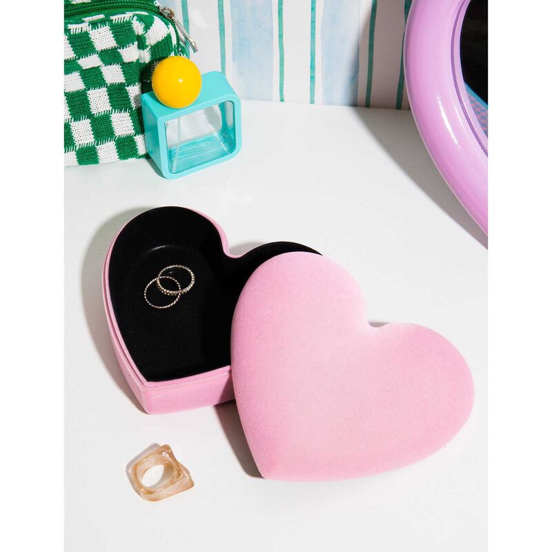 DOIY Love Velvet Storage Box Pink image number 3
