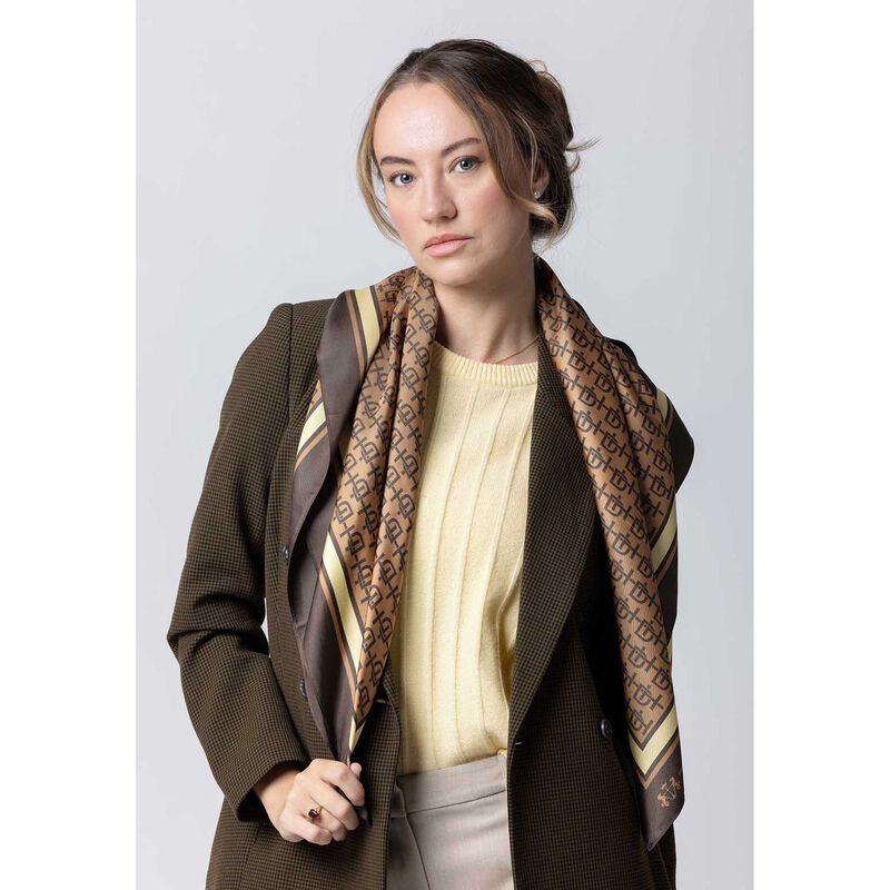 Dark Hampton The Harvey Large Silk Scarf image number 3