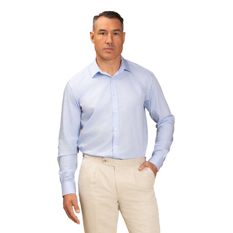 Rembrandt London Sky Blue Stripe Shirt image number 0