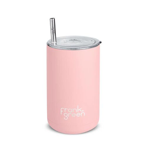 frank green Iced Coffee Cup with Straw Blushed