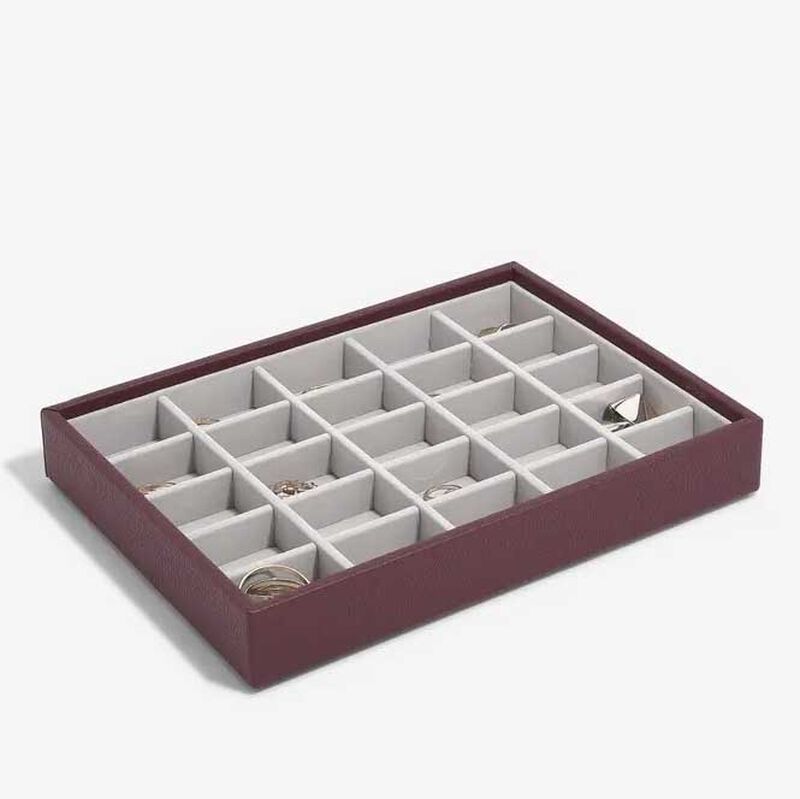 Stackers Classic 25 Compartment Small Trinket Layer - Burgundy image number 2