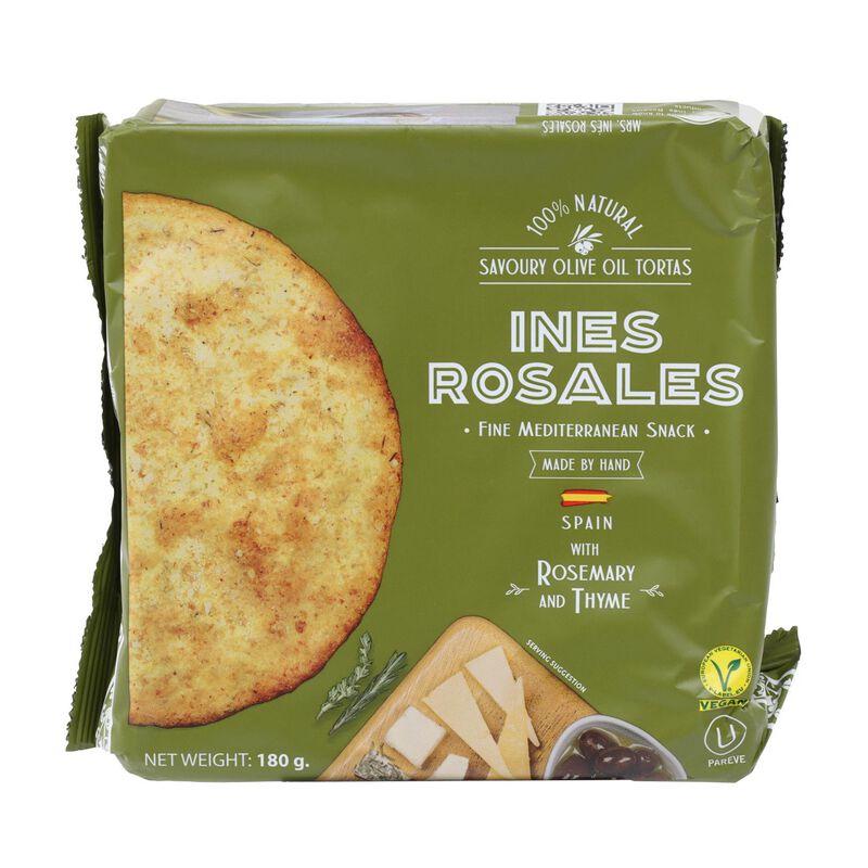 Savoury Rosemary & Thyme Olive Oil Tortas 180g image number 0