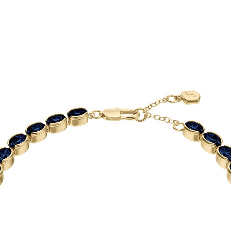 Fossil Ellis Pav&eacute; Glitz Gold-Tone Brass Tennis Chain Bracelet image number 2