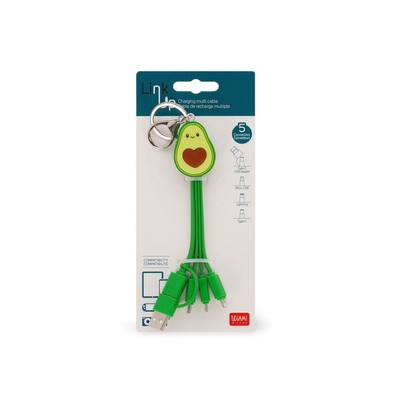 Legami Avocado Multi Link Up Charging Cable image number 2