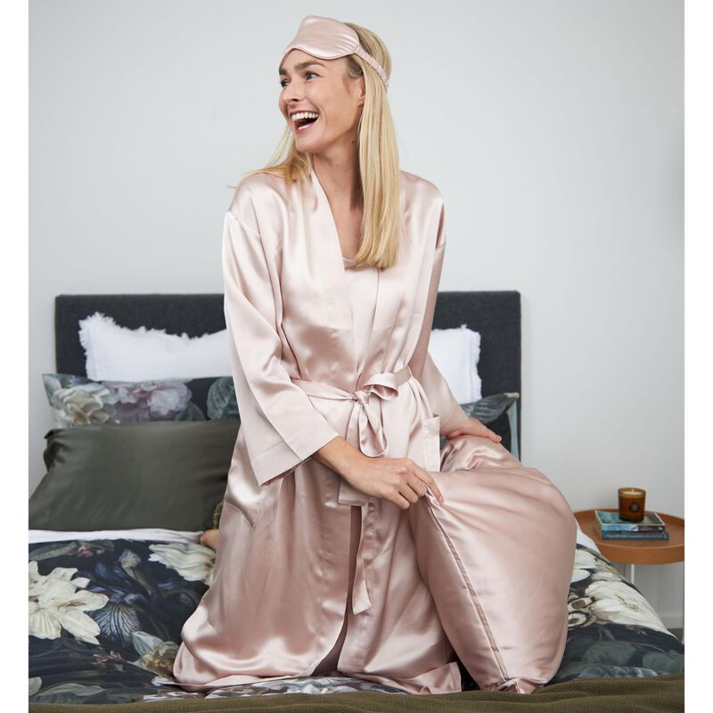 MM Linen Silk Robe Blush image number 1