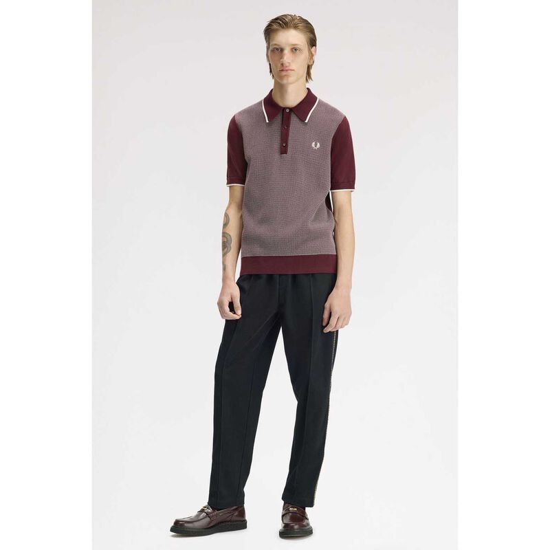 Fred Perry Tonic Waffle Knitted Shirt image number 3