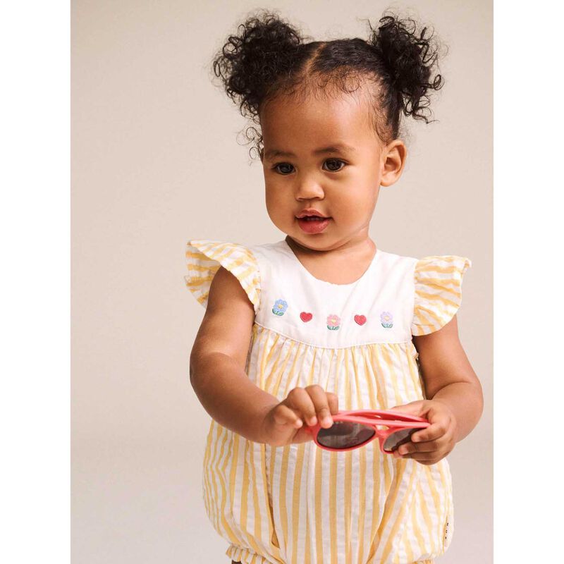 Huxbaby Flower Field Stripe Playsuit image number 2