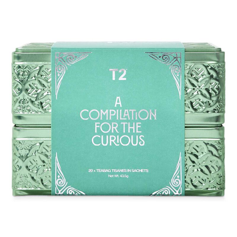 T2 A Compilation for the Curious 20 Tea Bag Tin image number 0