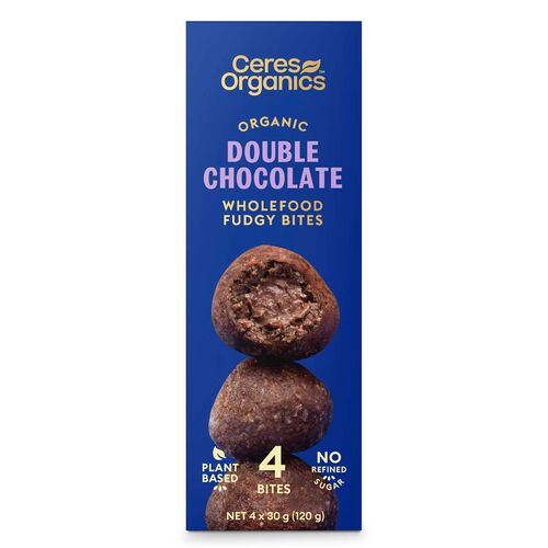 Ceres Organics Fudgy Bites Double Chocolate 4 x 30G Bag