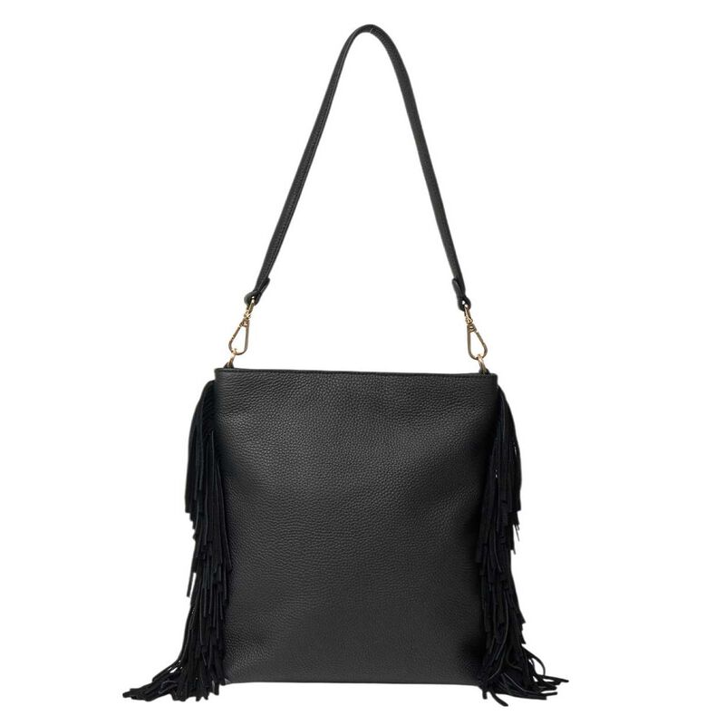 SABEN Claudette Shoulder Bag Suede + Fringe image number 3