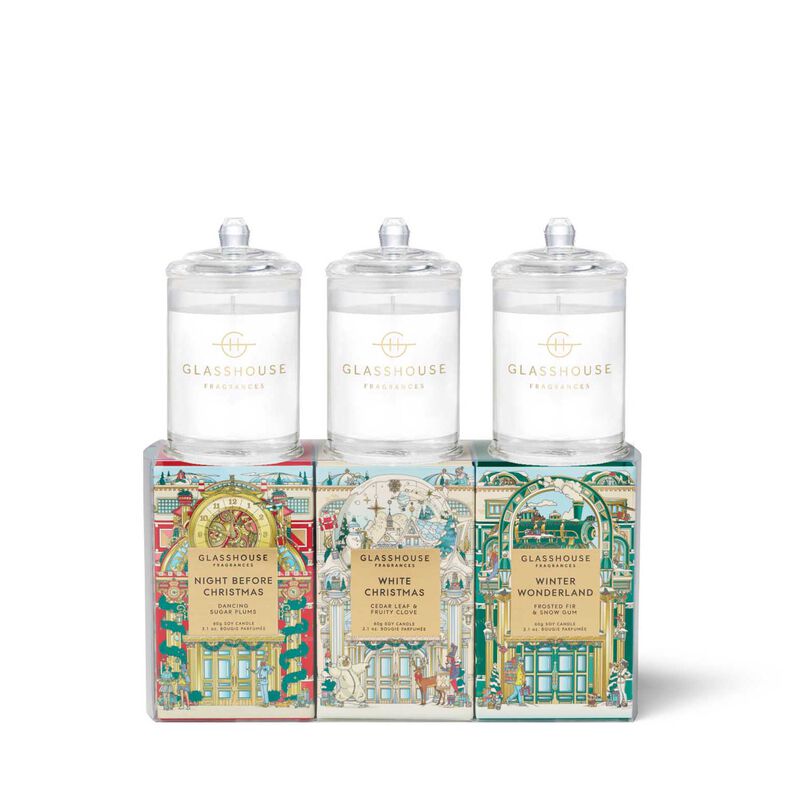 Glasshouse Fragrances 3X60G Christmas Candle Trio image number 1