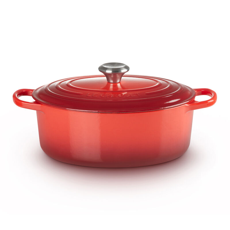 Le Creuset Cast Iron Oval Casserole 29cm - Cerise image number 0