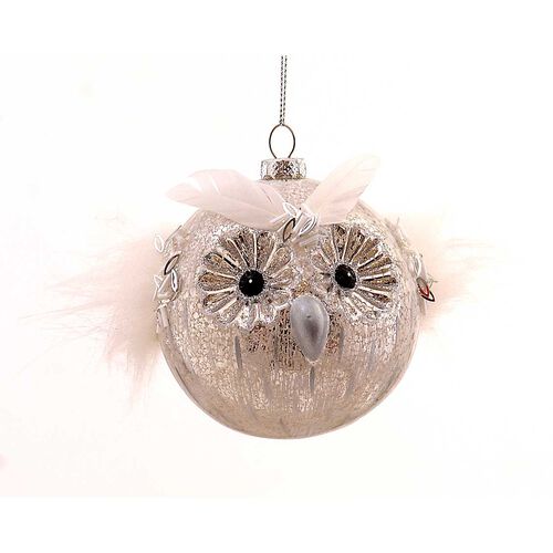 Vetur Glass Owl Ornament 10cm