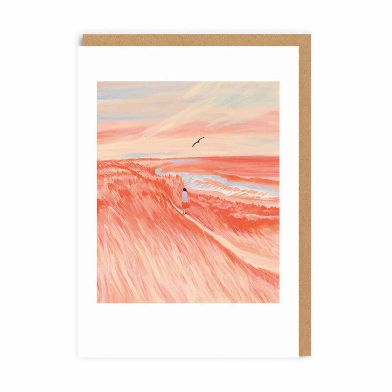 Ohh Deer Red Grass Fields Card image number 0