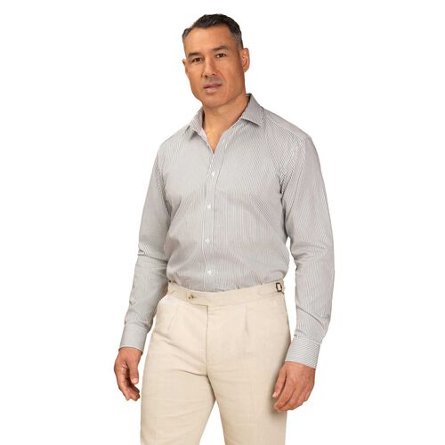Rembrandt London Green Pencil Stripe Shirt