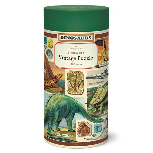 Cavallini Dinosaurs 1000 Piece Vintage Puzzle
