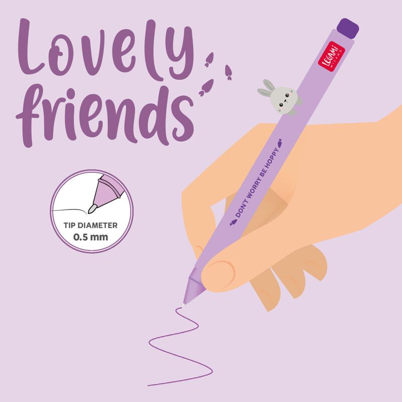 Legami Lovely Friends Gel Pen - Bunny image number 2