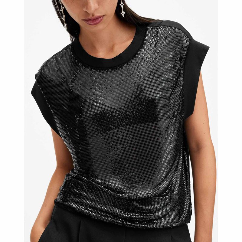 AllSaints Shane Chain Mail Top image number 2