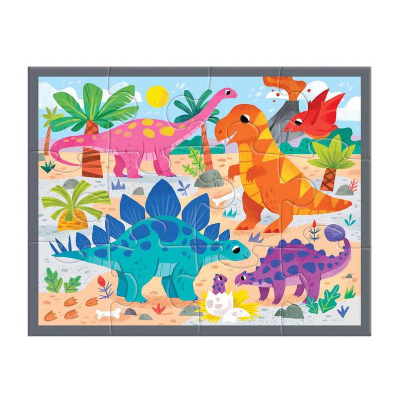 Mudpuppy Mighty Dinosaurs 12 Piece Pouch Puzzle image number 2
