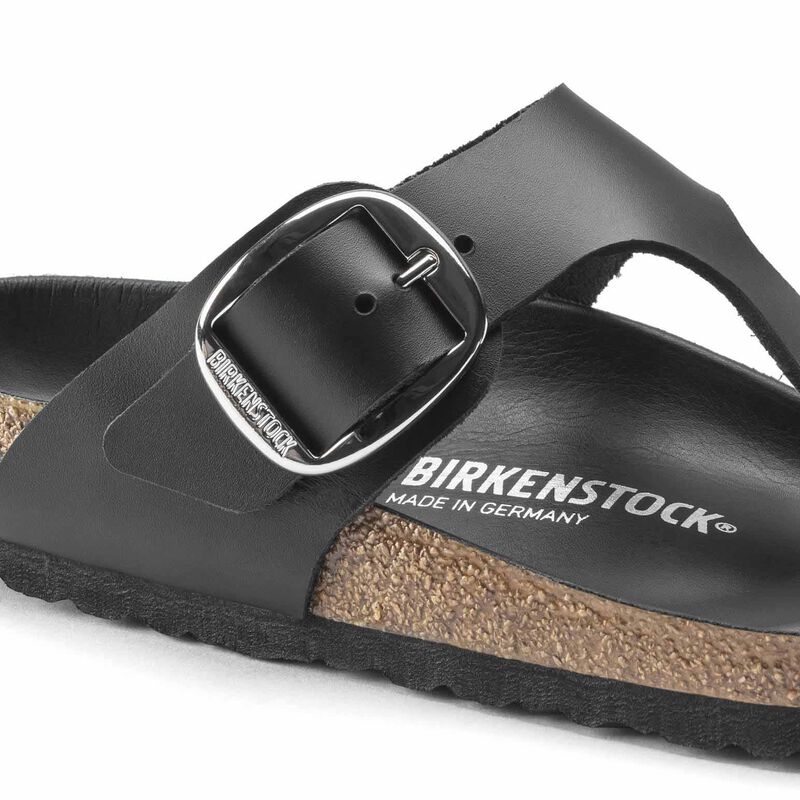 Birkenstock Gizeh Big Buckle Oiled Leather Black Regular Width image number 2