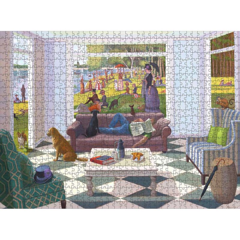 Pomegranate The Sunday Paper 1000 Piece Puzzle image number 1